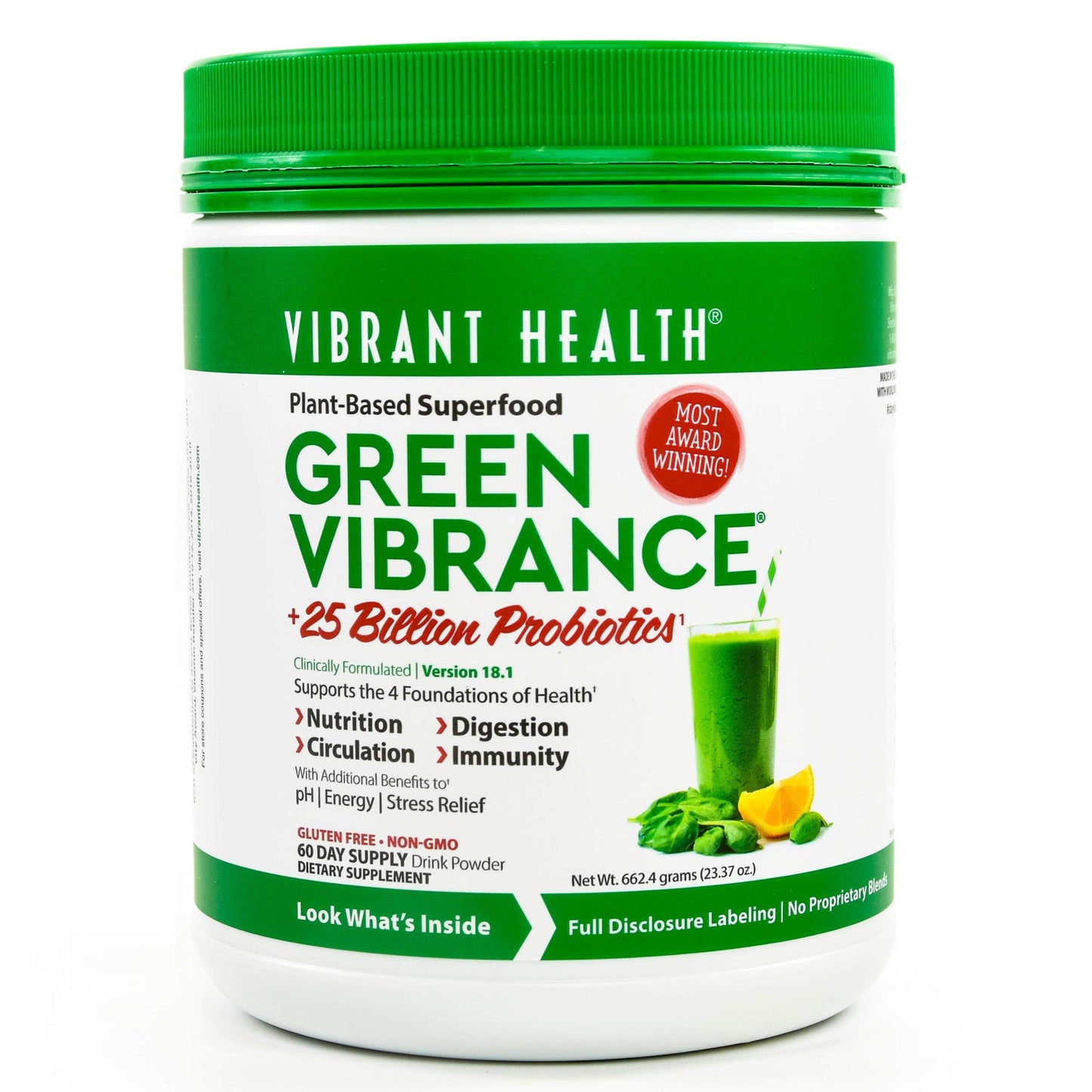 Vibrant Health Green Vibrance Powder, 23.28 oz - dailyvitalstore