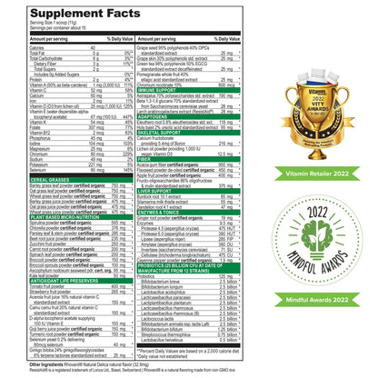 Vibrant Health, Green Vibrance, Vegan Superfood Powder, 15 Servings - dailyvitalstore