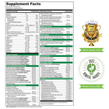 Vibrant Health, Green Vibrance, Vegan Superfood Powder, Boost Energy, 60 Servings - dailyvitalstore