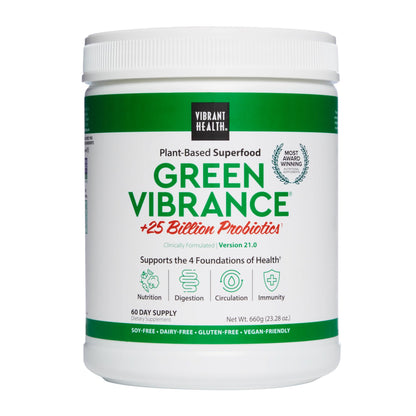 Vibrant Health, Green Vibrance, Vegan Superfood Powder, Boost Energy, 60 Servings - dailyvitalstore