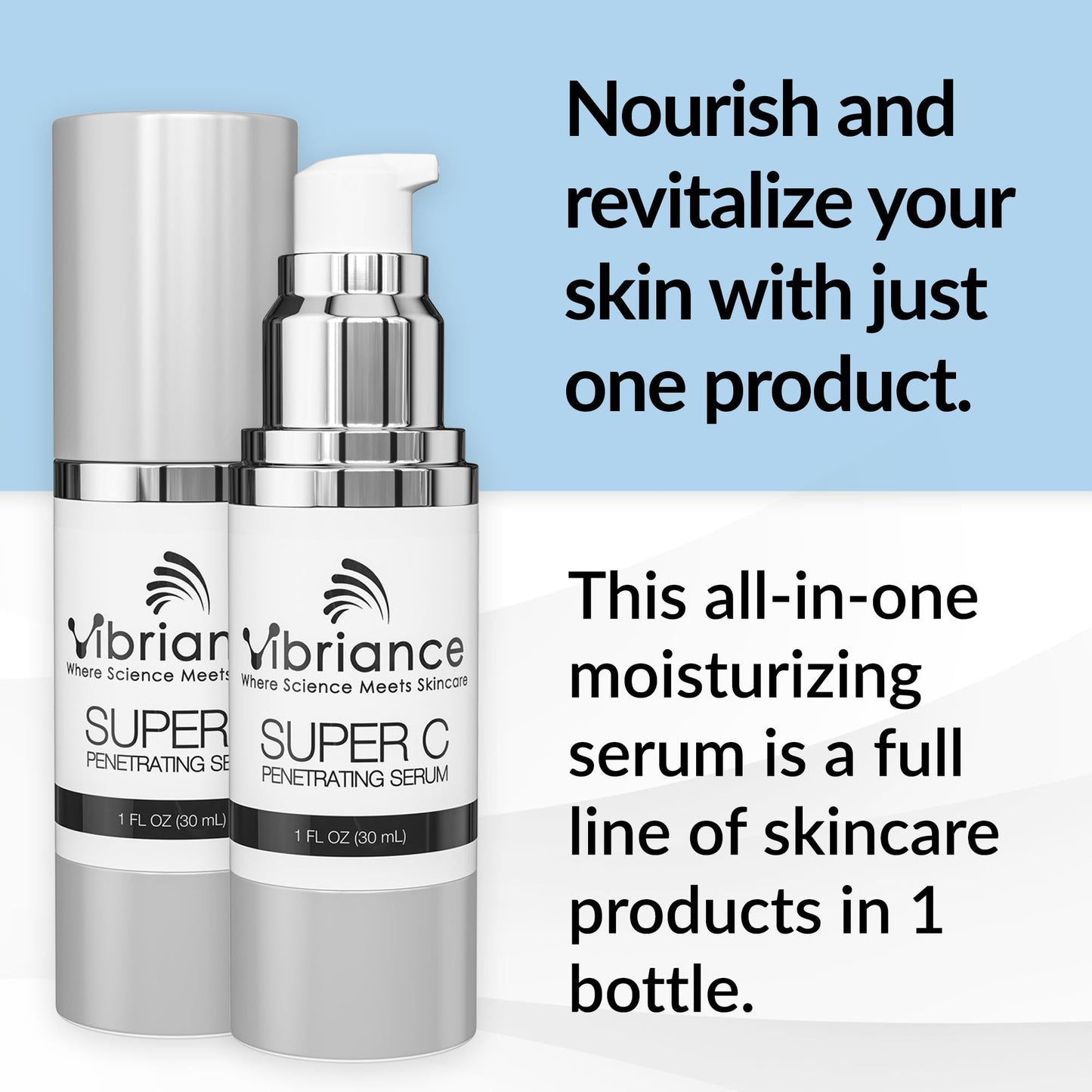 Vibriance Super C Serum for Mature Skin - All-in-One Vitamin Formula Hydrates, Firms, Lifts, Smooths, Targets Age Spots, Wrinkles, 1 fl oz - Pack of 3 - dailyvitalstore