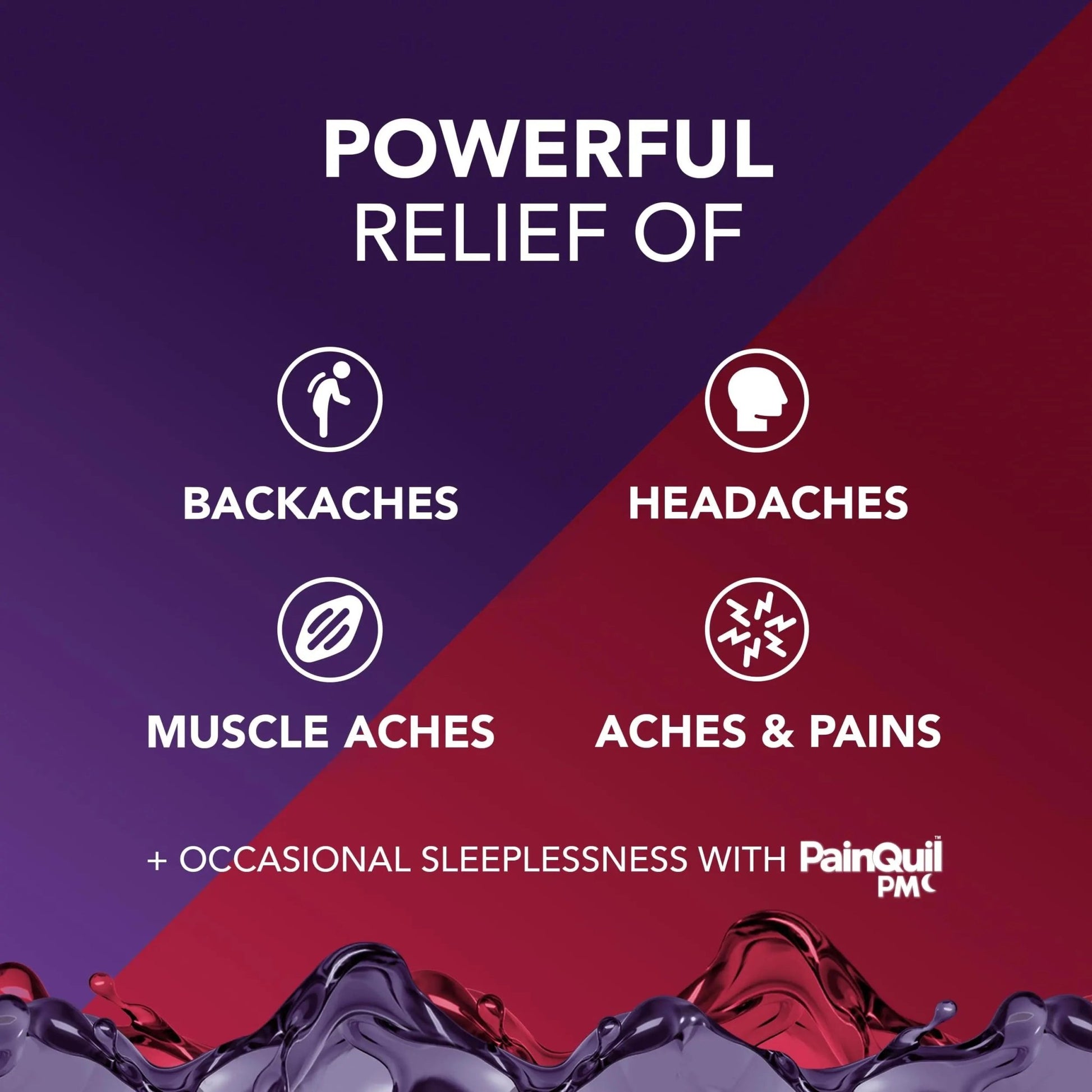 Vicks PainQuil & PainQuil PM Pain Relief Liquid, 1000mg Acetaminophen, 2x12 oz - dailyvitalstore