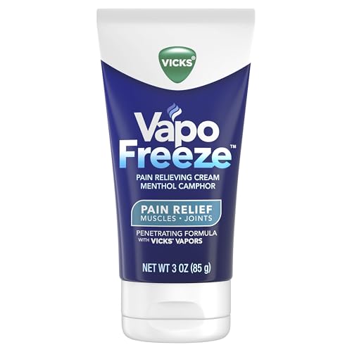 Vicks VapoFreeze Topical Pain Cream 3.0oz, Maximum Strength Menthol+ for Muscle Pain Relief, Joint Pain Relief, Knee Pain Relief, Back Pain Relief, Cream for Pain Relief, Topical Pain Relief - dailyvitalstore