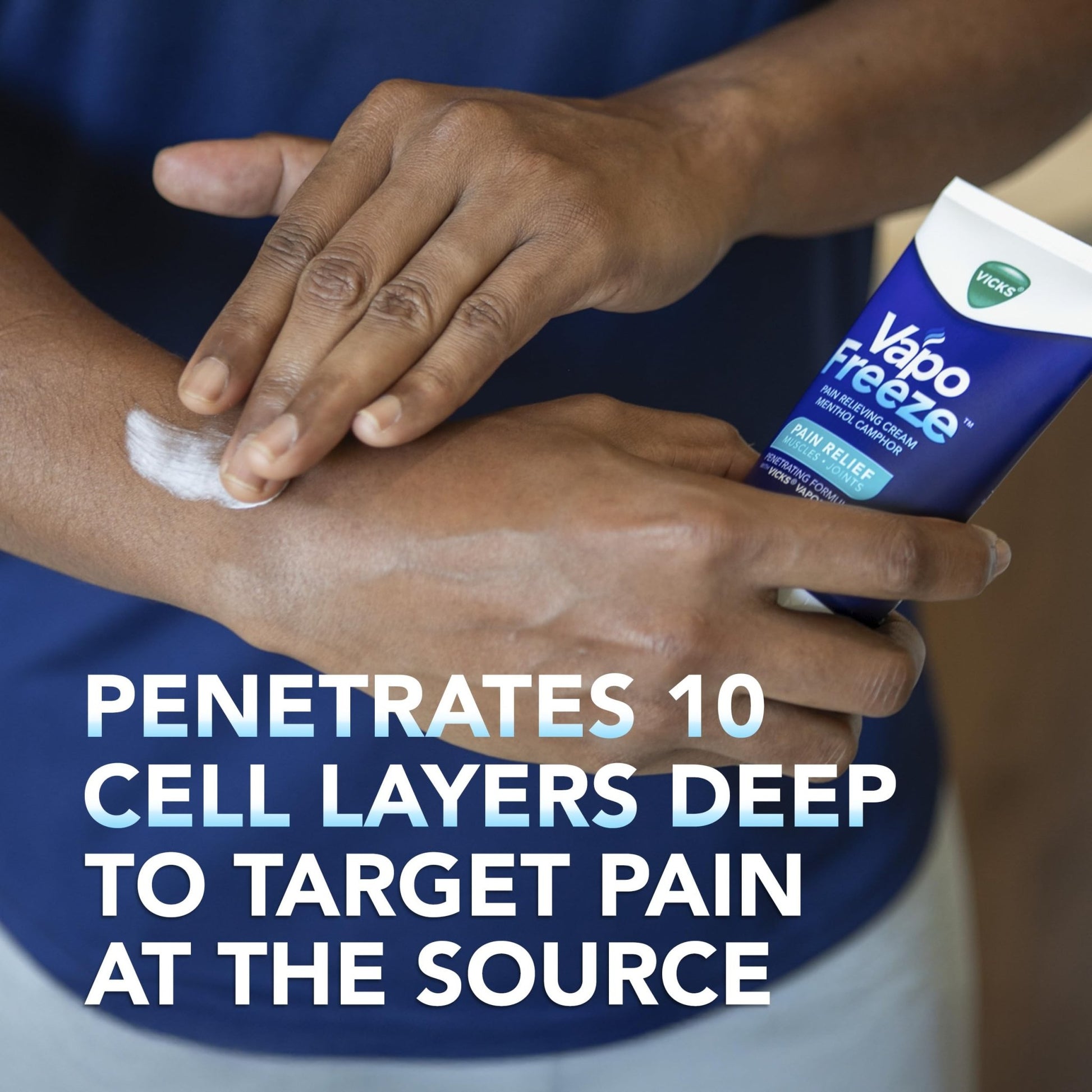 Vicks VapoFreeze Topical Pain Cream 3.0oz, Maximum Strength Menthol+ for Muscle Pain Relief, Joint Pain Relief, Knee Pain Relief, Back Pain Relief, Cream for Pain Relief, Topical Pain Relief - dailyvitalstore