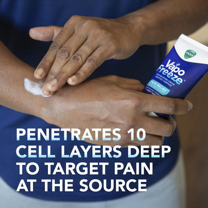 Vicks VapoFreeze Topical Pain Cream 3.0oz, Maximum Strength Menthol+ for Muscle Pain Relief, Joint Pain Relief, Knee Pain Relief, Back Pain Relief, Cream for Pain Relief, Topical Pain Relief - dailyvitalstore