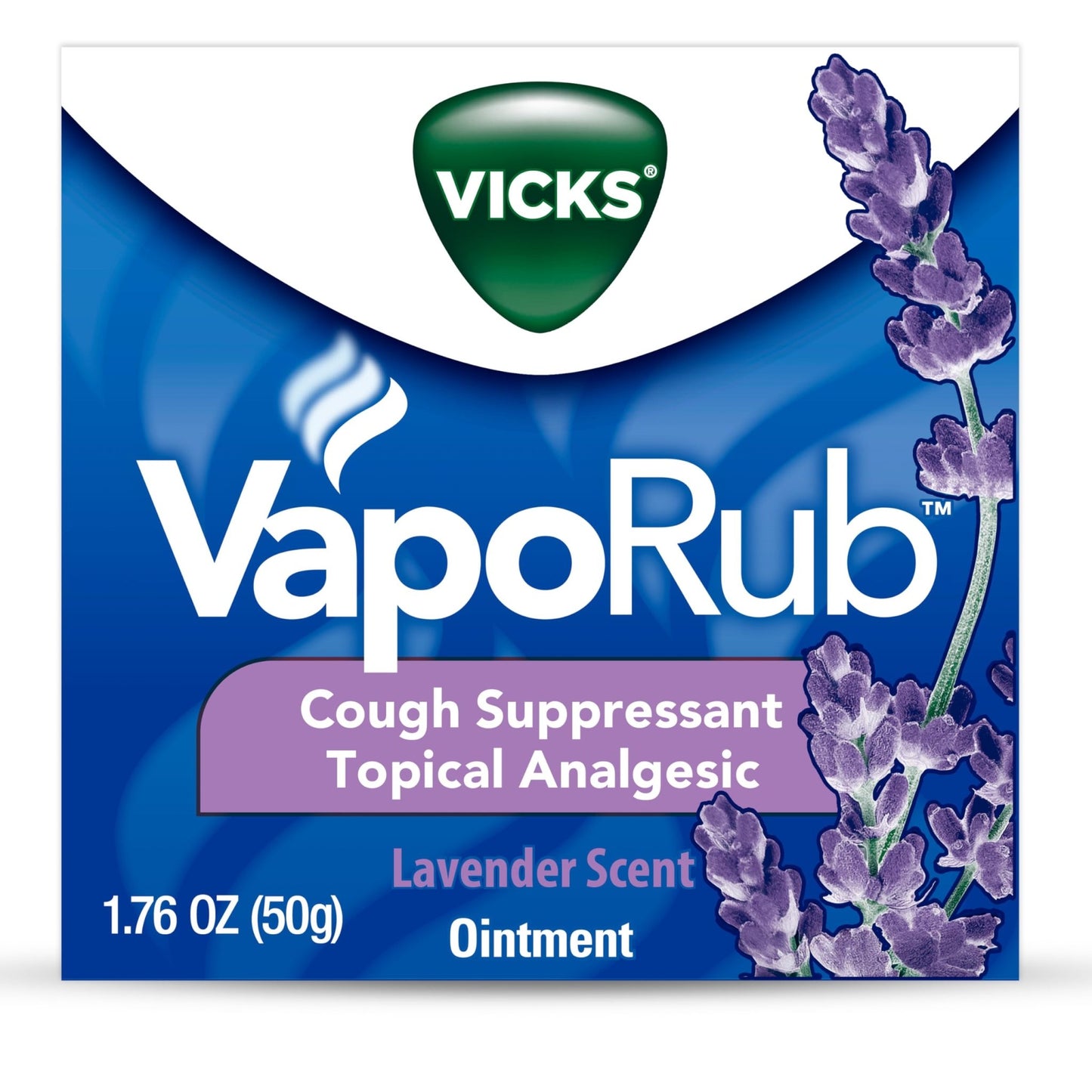 Vicks VapoRub, Lavender Scent, Cough Suppressant, Topical Chest Rub & Analgesic Ointment, Medicated Vicks Vapors, Relief from Cough Due to Cold, Aches & Pains, 1.76oz - dailyvitalstore