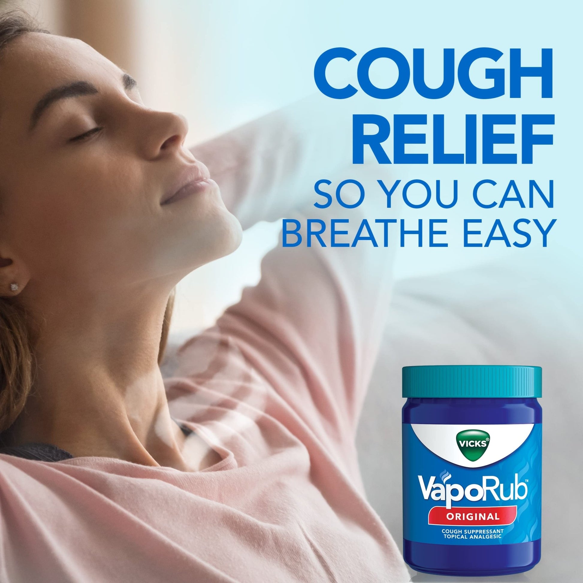 Vicks VapoRub, Original, Cough Suppressant, Topical Chest Rub & Analgesic Ointment, Medicated Vicks Vapors, Relief from Cough Due to Cold, Aches & Pains, 1.76oz - dailyvitalstore