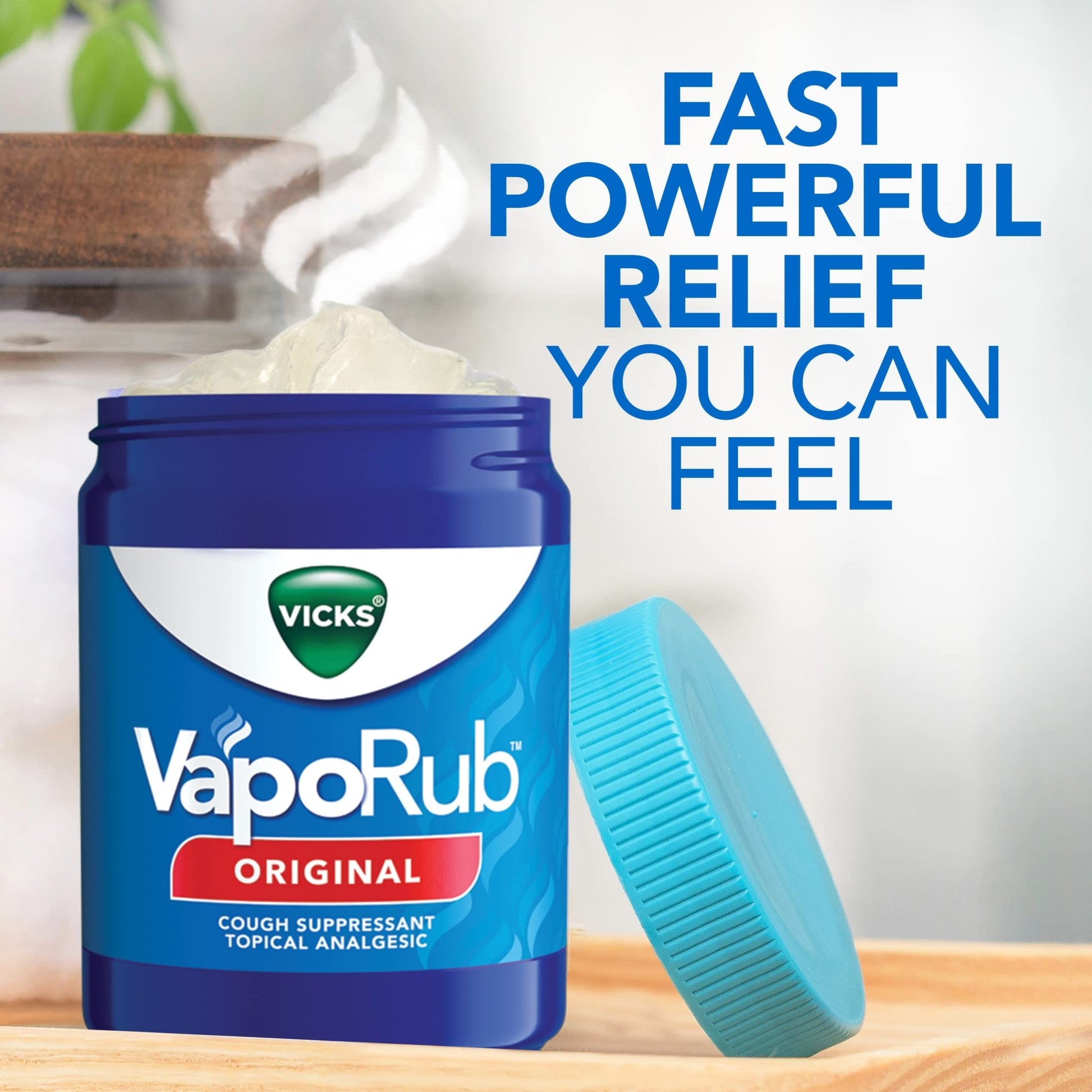 Vicks VapoRub, Original, Cough Suppressant, Topical Chest Rub & Analgesic Ointment, Medicated Vicks Vapors, Relief from Cough Due to Cold, Aches & Pains, 1.76oz each (pack of 3) - dailyvitalstore