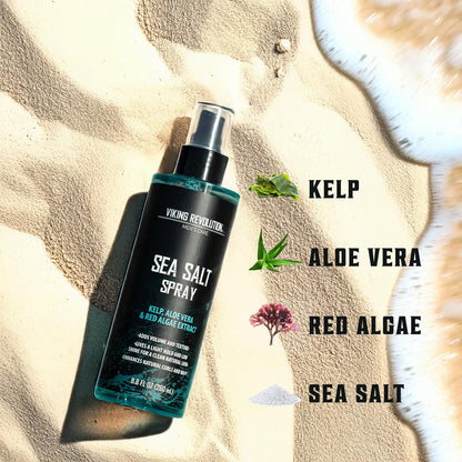 Viking Revolution Sea Salt Spray for Men - Hair Texturizing Spray with Kelp, Aloe Vera and Red Algae Extract - Surf Sprays to Add Volume - dailyvitalstore