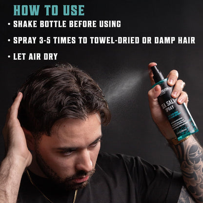Viking Revolution Sea Salt Spray for Men - Hair Texturizing Spray with Kelp, Aloe Vera and Red Algae Extract - Surf Sprays to Add Volume - dailyvitalstore