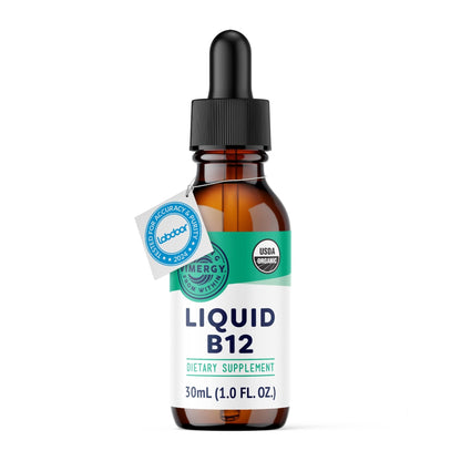 Vimergy USDA Organic Liquid Vitamin B12 Supplement 2500 mcg, Methylcobalamin & Adenosylcobalamin Fast-Absorbing Energy Support, Vegan, Non-GMO B12 Vitamins - dailyvitalstore