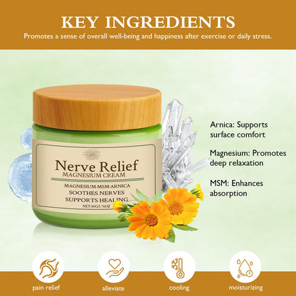 Vincofoo Nerve Relief Magnesium Cream with MSM & Arnica, Soothes Nerves & Daily Soothing Support - dailyvitalstore