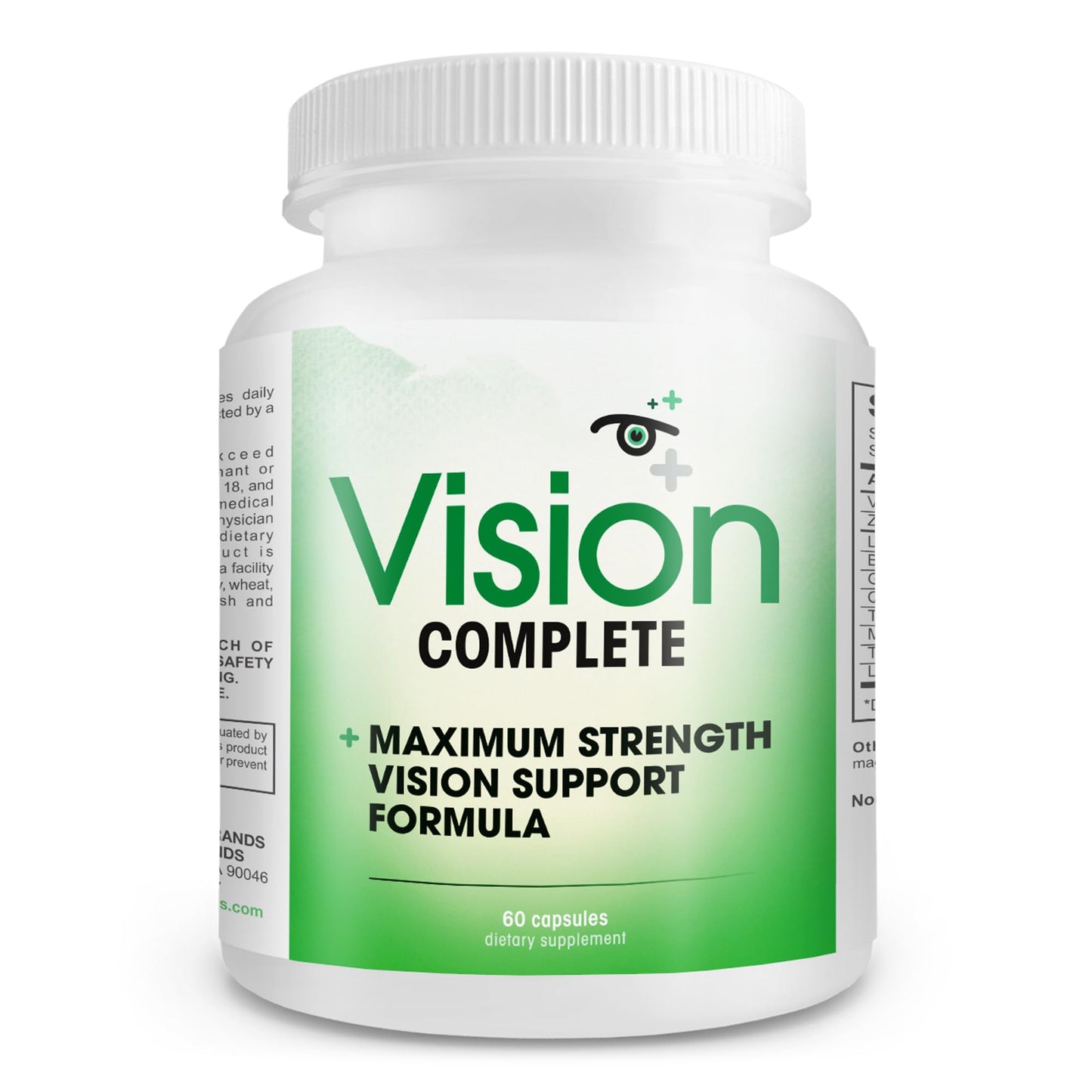 Vision Complete Natural Eye Support Formula Maximum Strength Vision Support Blend of Lutein in One Daily Vision Supplement. - dailyvitalstore