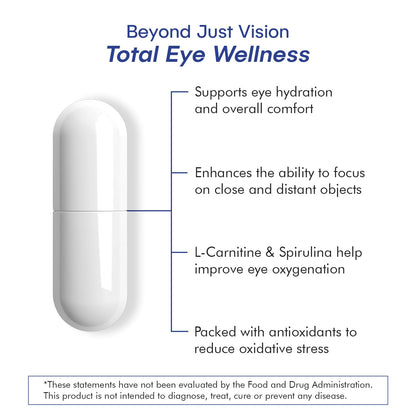 VisiUltra Eye Health Supplement – 14 Essential nutrients for Clear Vision, Blue Light Protection, and Long-Term Eye Health. Supports Clarity and Eye Wellness. 60 Capsules. (1 Pack) - dailyvitalstore