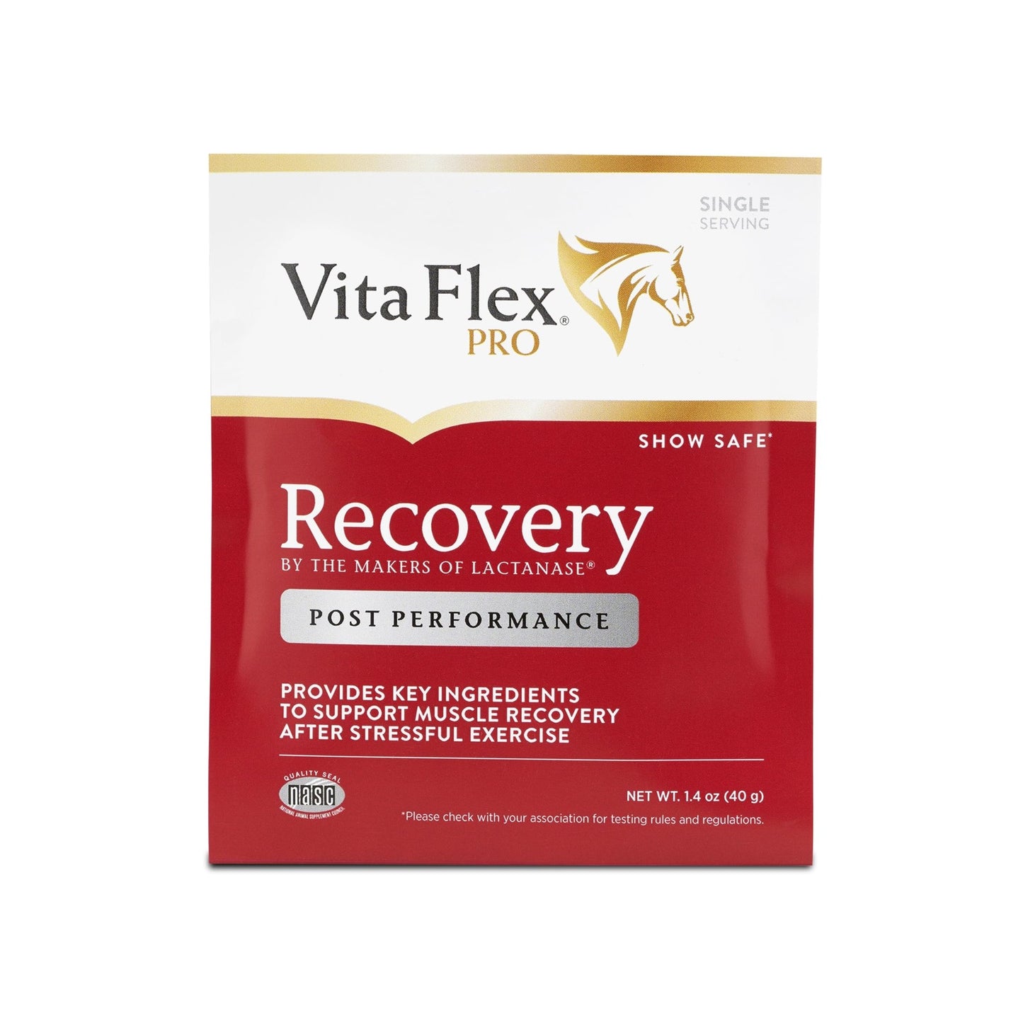 Vita Flex Pro Recovery by the Makers of Lactanase, Post Performance Horse Supplements 40 g, Show Safe Muscle Recovery Supplements, Amino Acids for Horses, Strength & Joint Health - dailyvitalstore
