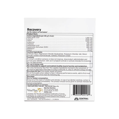 Vita Flex Pro Recovery by the Makers of Lactanase, Post Performance Horse Supplements 40 g, Show Safe Muscle Recovery Supplements, Amino Acids for Horses, Strength & Joint Health - dailyvitalstore