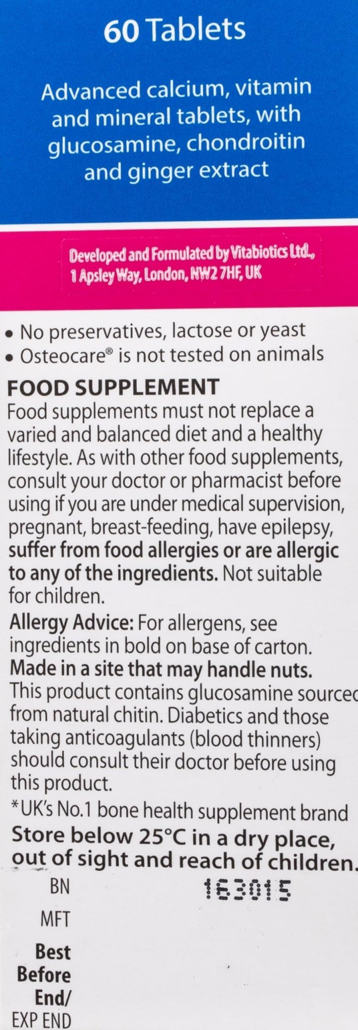 Vitabiotics Osteocare Joint - dailyvitalstore