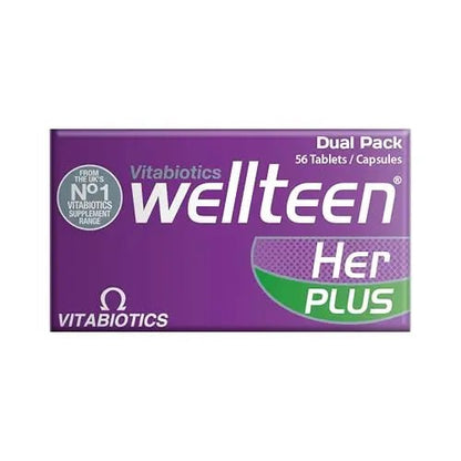Vitabiotics Wellteen Her Plus Omega-3 - Advanced Nutritional Support for Teenagers and Young Women Ages 13-19 - dailyvitalstore