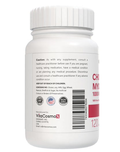 VitaCosmoX Choline and Myo-Inositol Supplement, 1000 mg Each, 120 Veggie Capsules 100% Vegetarian, Non-GMO & Gluten Free - dailyvitalstore