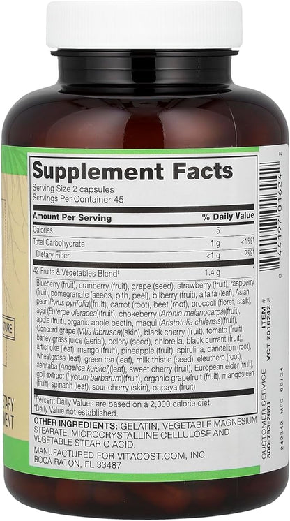 Vitacost Root2®, 42 Fruits & Vegetables, 90 Capsules - dailyvitalstore