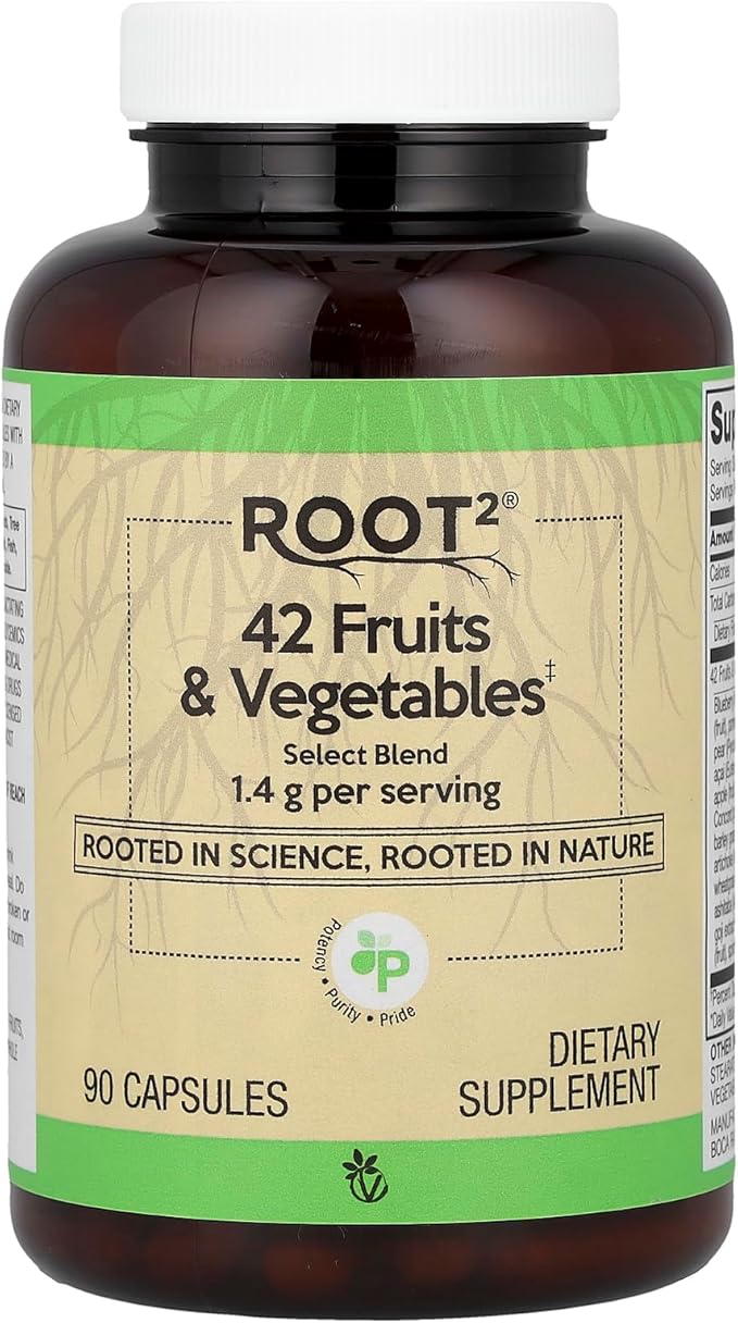 Vitacost Root2®, 42 Fruits & Vegetables, 90 Capsules - dailyvitalstore
