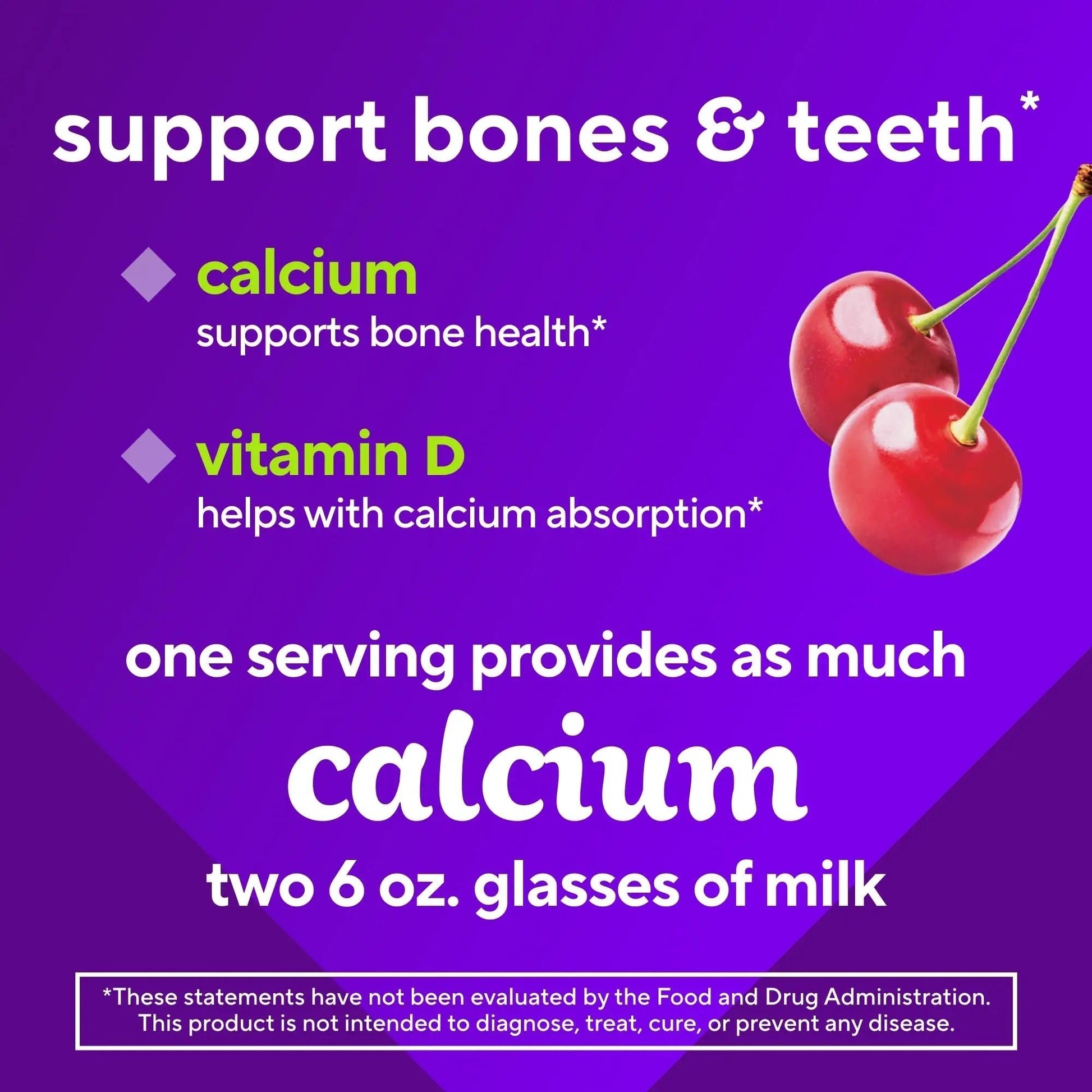 vitafusion Chewable Calcium Gummy Vitamins for Bone and Teeth Support, Calcium Gummies, Fruit and Cream Flavor, 100 Count, 50 Day Supply - dailyvitalstore