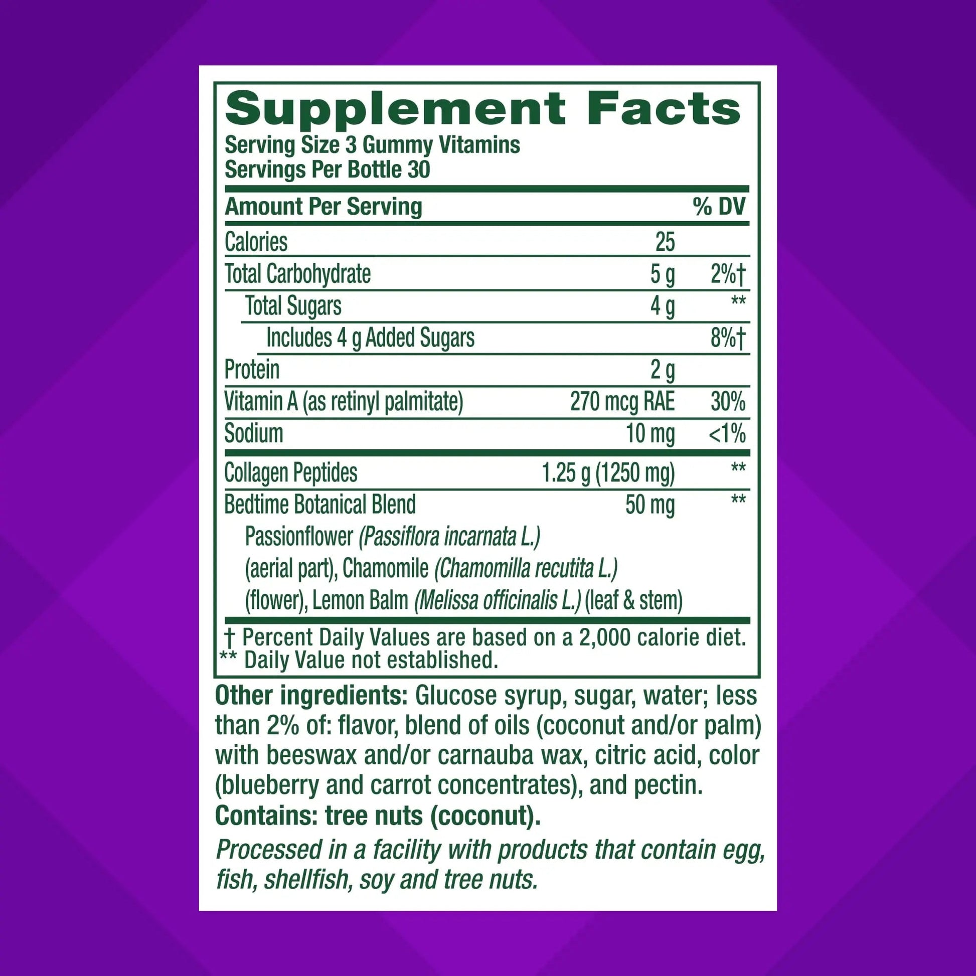 vitafusion Nighttime Skin Support (1), Beauty Supplement with Retinol (Vitamin A RAE), Collagen & Bedtime Botanicals - dailyvitalstore