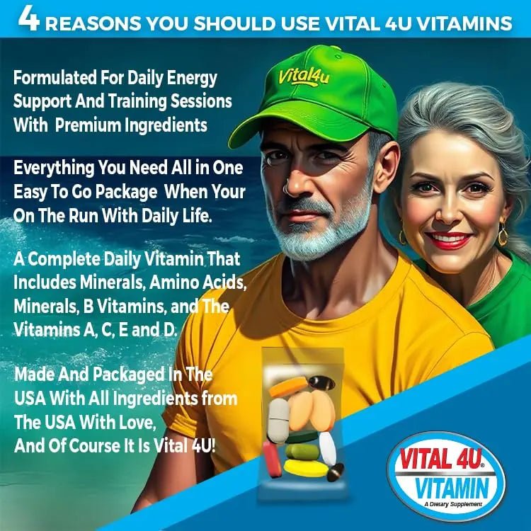 VITAL 4U® Vitamin - Premium Multivitamin for Men and Women | Supports Immune System, Energy, Heart Health - dailyvitalstore