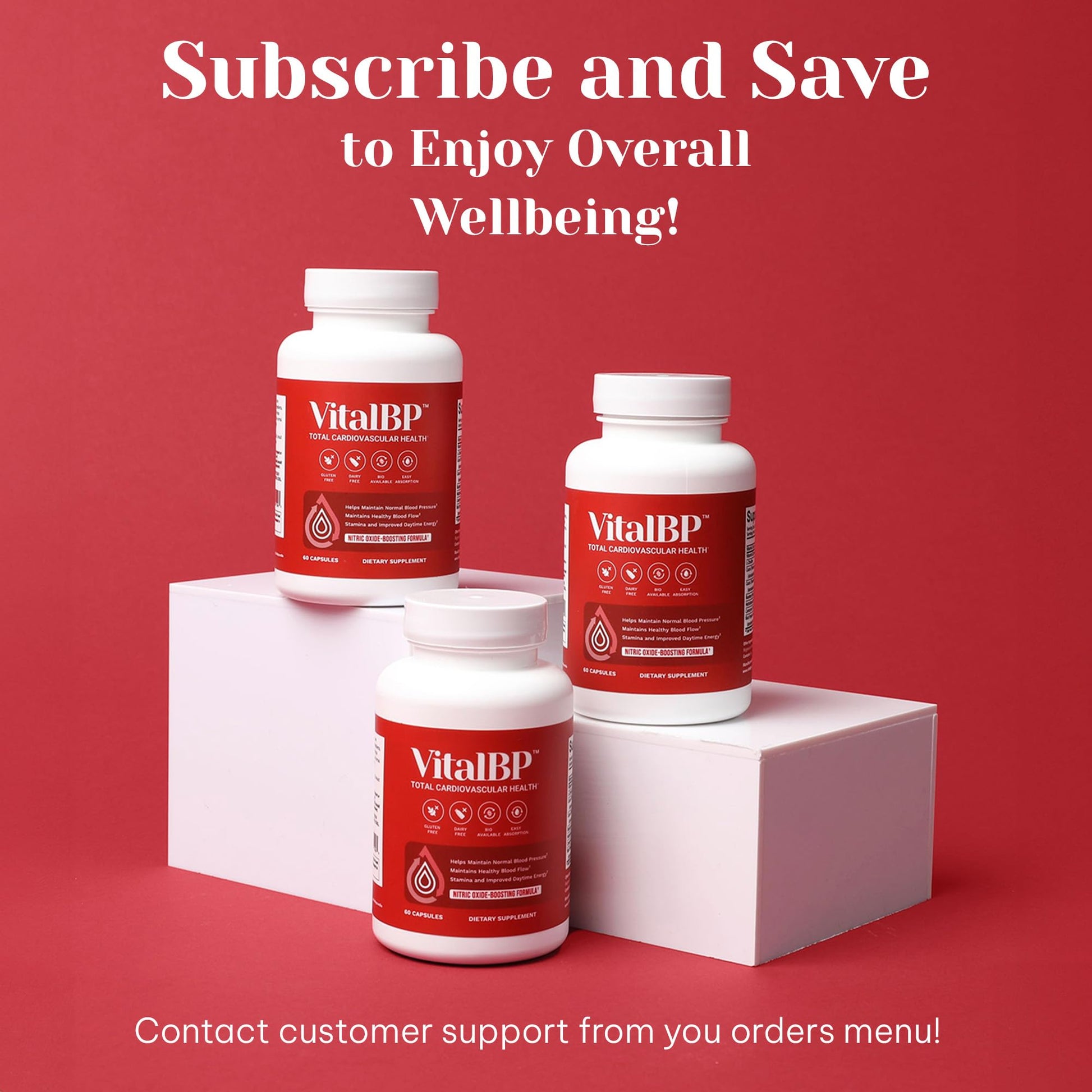 Vital BP - Support for Normal Blood Pressure - Supports Blood Flow & Arteries - with CoQ10, L-Citrulline, and K2 & D3-60 Capsules - dailyvitalstore