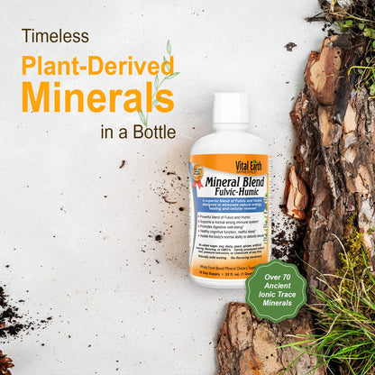 Vital Earth Minerals Fulvic Humic Mineral Blend Liquid – Fulvic Acid Supplement with 70+ Trace Minerals, Electrolytes for Recovery - dailyvitalstore