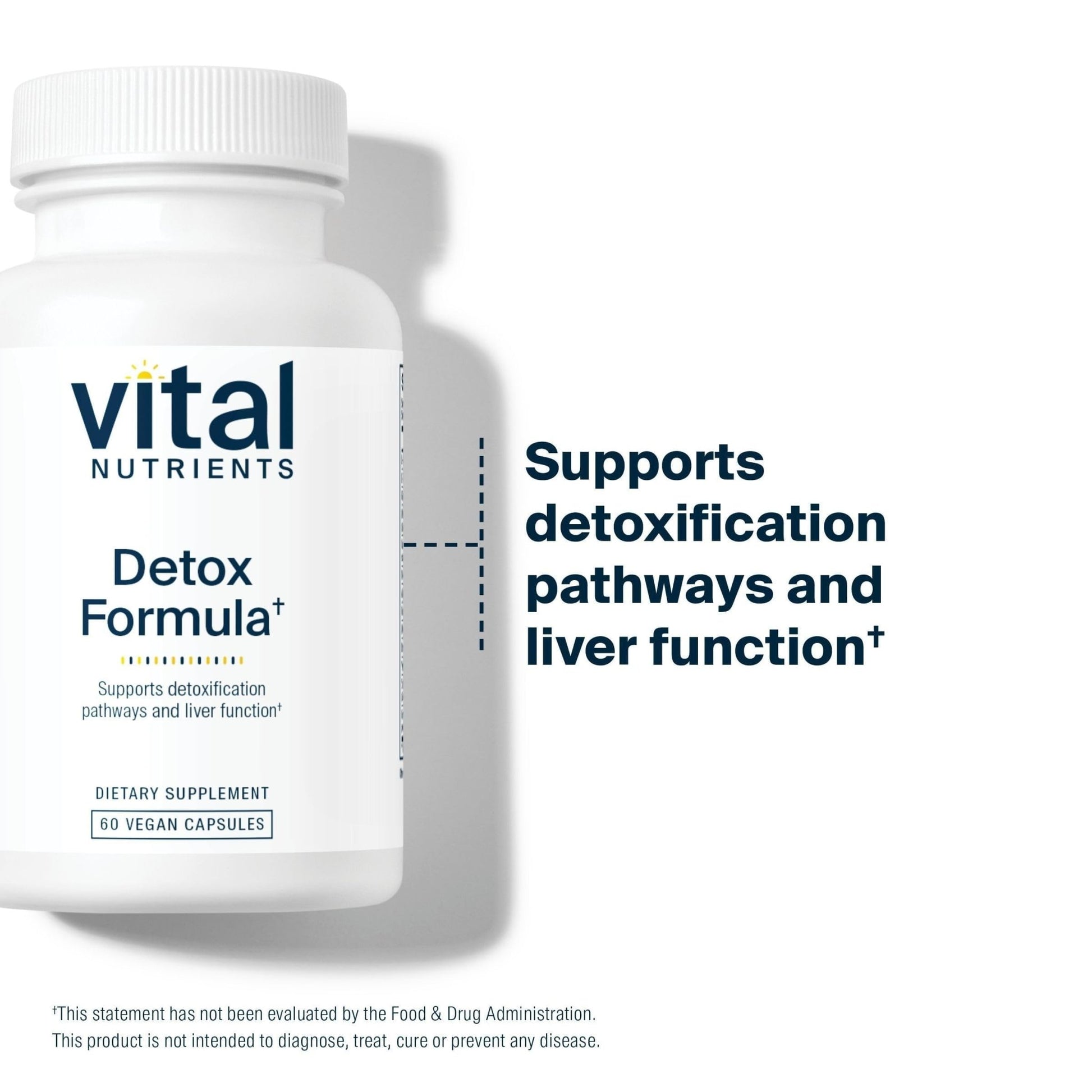 Vital Nutrients Detox Formula - Vegan Liver Detox - Antioxidant Supplement Promotes Liver & Detoxification Support - Gluten, Dairy, Soy Free - Non-GMO - 60 Capsules - dailyvitalstore