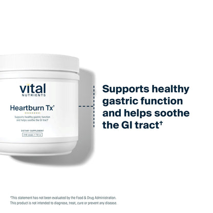 Vital Nutrients Digest Ease (Formerly Heartburn Tx) - Occasional Heartburn & Indigestion Relief - Supports Healthy GI Function & Helps Soothe GI Tract - Gluten, Dairy, Soy Free - Non-GMO - 50 Servings - dailyvitalstore