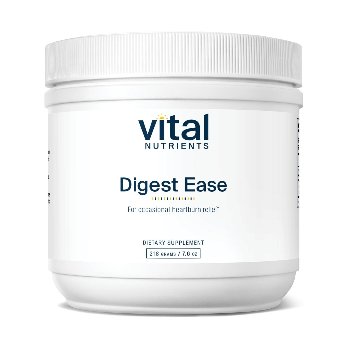 Vital Nutrients Digest Ease (Formerly Heartburn Tx) - Occasional Heartburn & Indigestion Relief - Supports Healthy GI Function & Helps Soothe GI Tract - Gluten, Dairy, Soy Free - Non-GMO - 50 Servings - dailyvitalstore