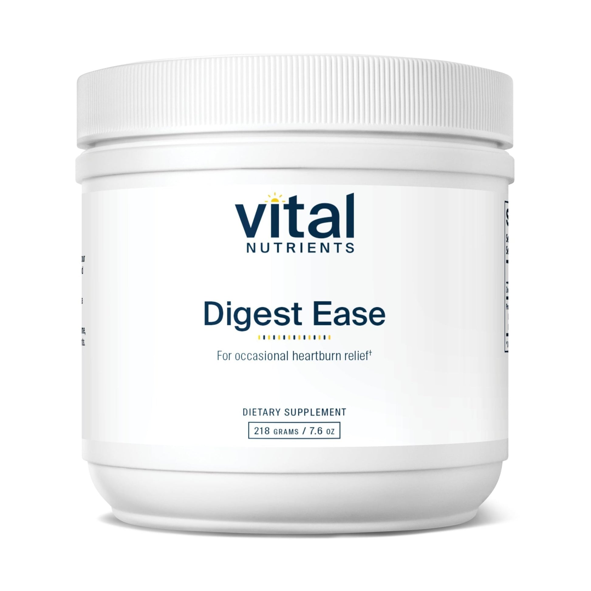 Vital Nutrients Digest Ease (Formerly Heartburn Tx) - Occasional Heartburn & Indigestion Relief - Supports Healthy GI Function & Helps Soothe GI Tract - Gluten, Dairy, Soy Free - Non-GMO - 50 Servings - dailyvitalstore