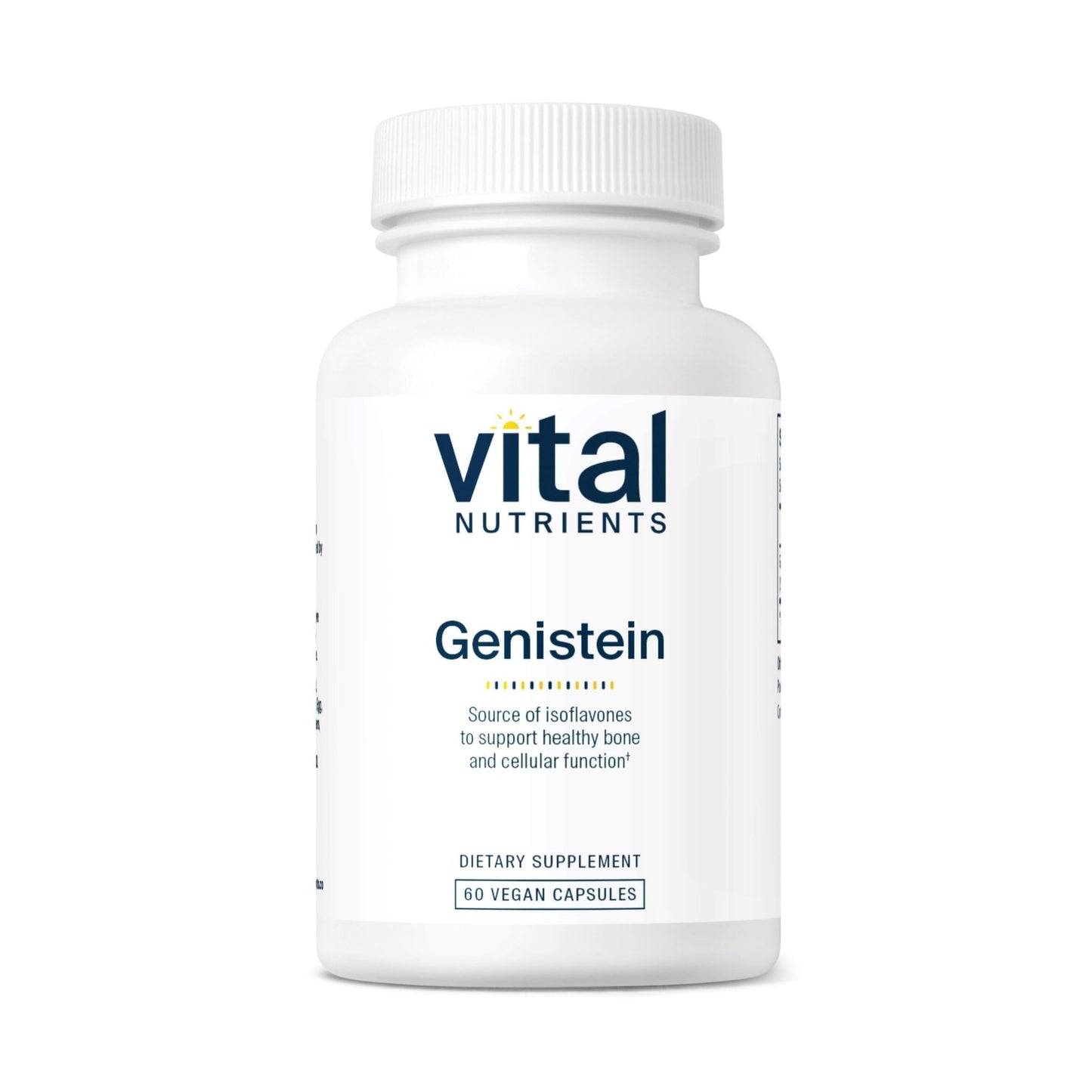 Vital Nutrients Genistein - Easily Absorbed Isoflavones for Bone Health Support* - Vegan Supplement - Gluten and Dairy Free - Non-GMO - 60 Capsules - dailyvitalstore