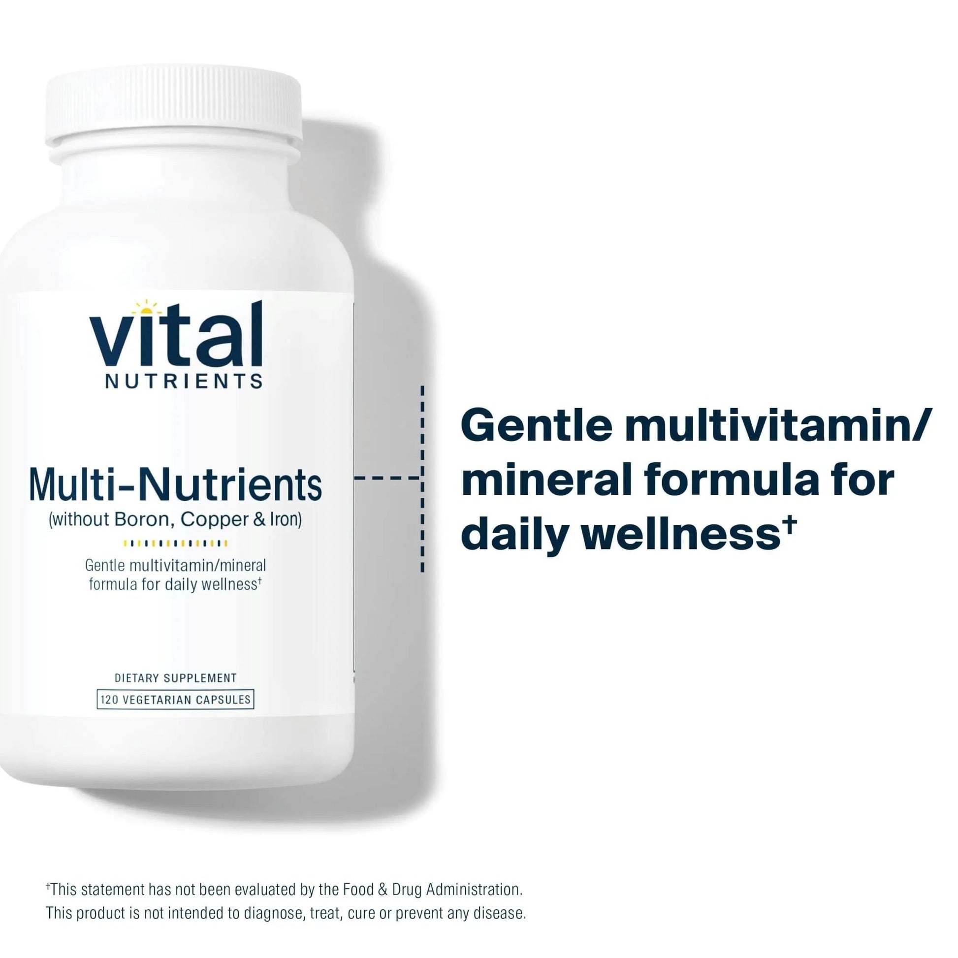 Vital Nutrients Multi-Nutrients 5 Ultra Antioxidant Formula | Boron, Copper, and Iron Free | Vegetarian Daily Multivitamin and Mineral - dailyvitalstore
