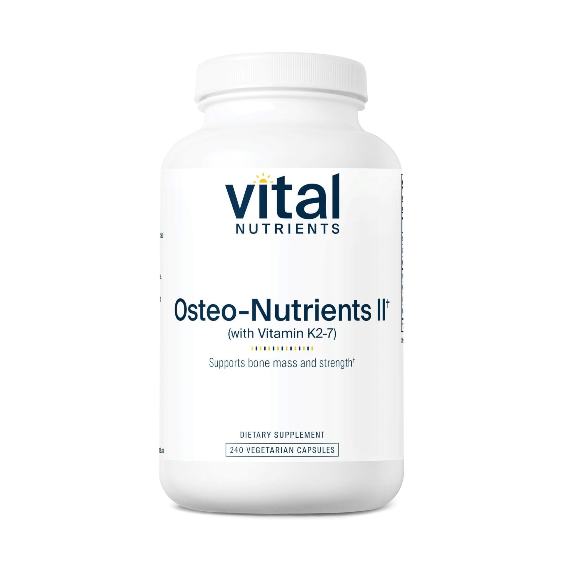 Vital Nutrients Osteo-Nutrients II - Vitamin K2 + D3, Calcium, Boron, and Magnesium for Bone Strength* - Healthy Heart Support - Vegetarian Supplement - dailyvitalstore