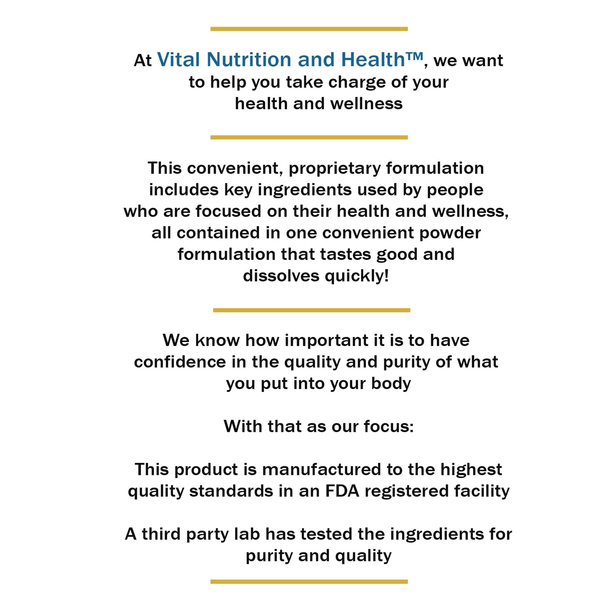 Vital Nutrition and Health All-in-One Powder: Protein, Collagen, Creatine, Resveratrol, Spermidine, Hyaluronic Acid, CoQ10 + Key Vitamins - dailyvitalstore