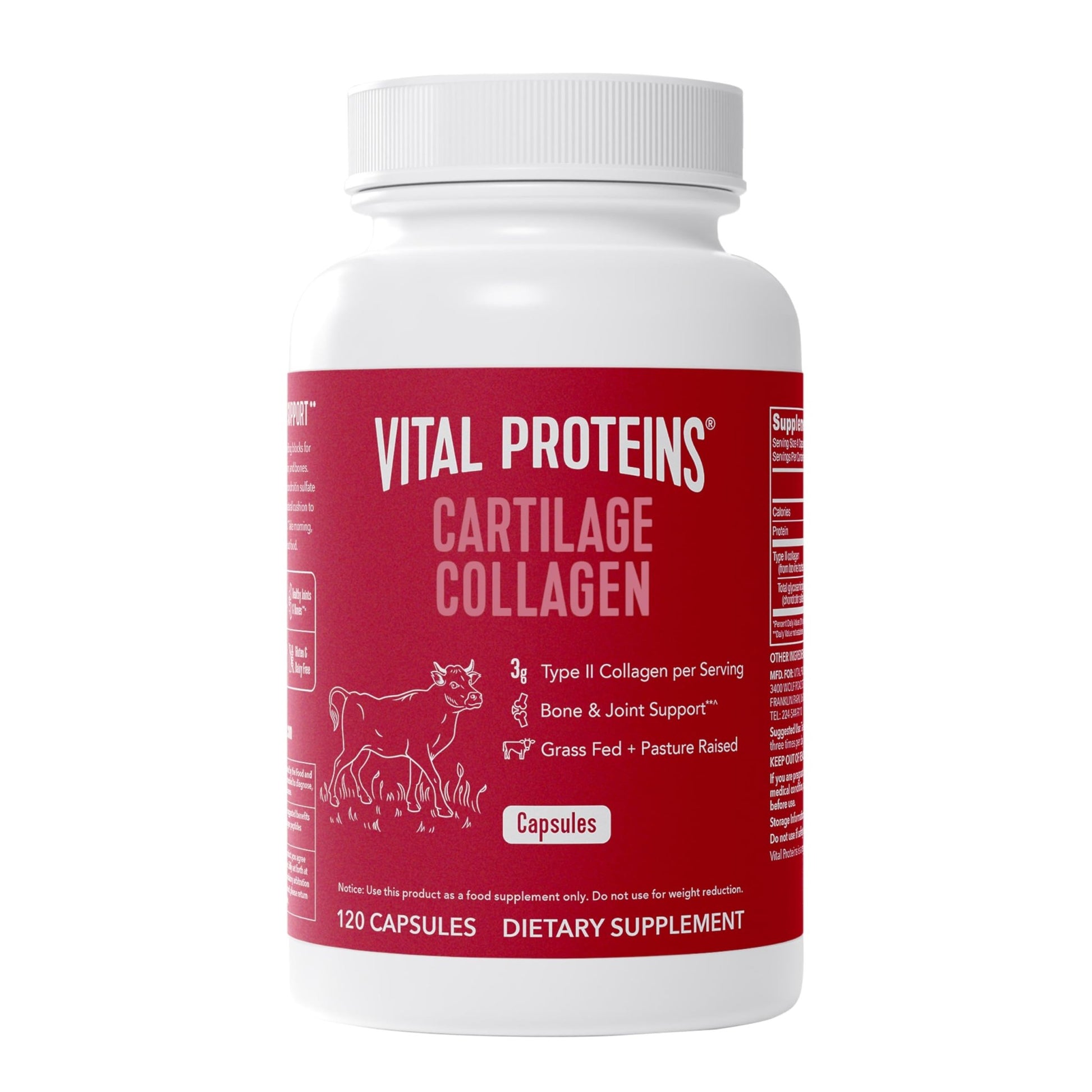 Vital Proteins Cartilage Collagen Pills, Type II Collagen & Chondroitin Sulfate Supplement for Recovery & Healthy Hair, Skin, Nails and Joints - dailyvitalstore