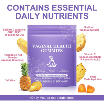 Vital Vaginal Probiotic Gummies for Women, 60PCS Feminine Balance Gummies, PH Balance,Immune Support, Vegan, Gluten-Free, Vaginal Probiotics Supplement, 60 Count - dailyvitalstore