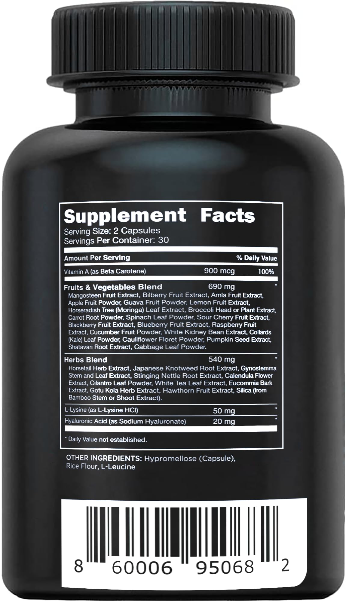 Vital Vitamins Vegan Collagen Booster - with Silica and Hyaluronic Acid - Plant-Based Collagen Supplements - dailyvitalstore