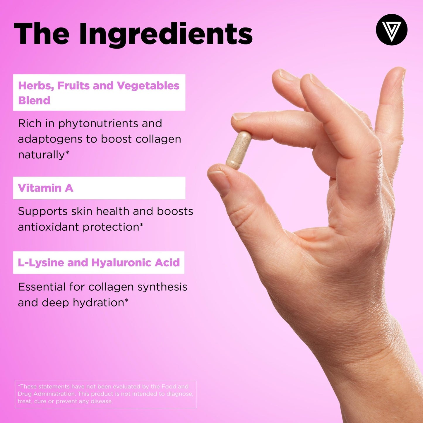 Vital Vitamins Vegan Collagen Booster - with Silica and Hyaluronic Acid - Plant-Based Collagen Supplements - dailyvitalstore