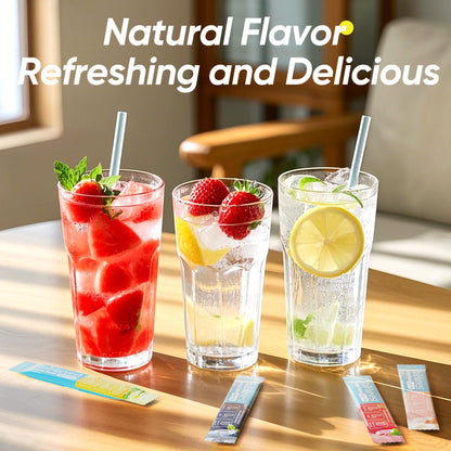 VitalHarvest 36 Sticks Electrolytes Powder Packets 6 Flavors Sugar Free Hydration Packets Electrolyte Liquid Daily IV Drink Mix with Lemon Lime, Watermelon, Orange - dailyvitalstore