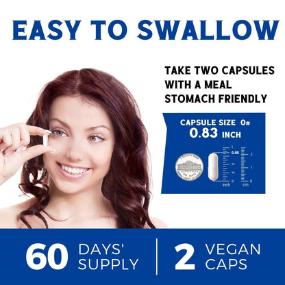 Vitalibre 10 in 1 Magnesium Complex, 420mg Elemental Magnesium | Ultra Strength, Max Absorption | Chelated Magnesium Supplement for Nerves, Bone & Heart Health | Non-GMO, 120 Vegan Capsules - dailyvitalstore