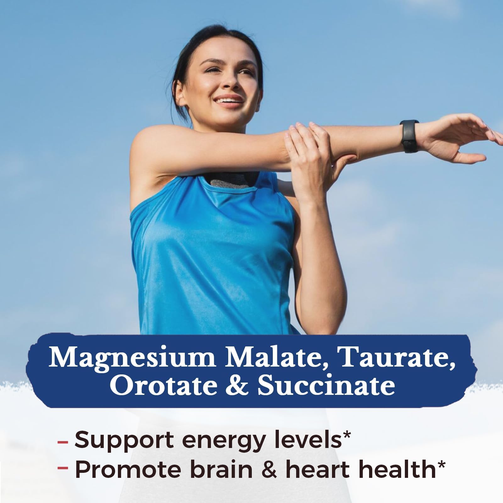 Vitalitown 10 in 1 Magnesium Complex Supplement - 400mg Elemental Magnesium Chelated with Glycinate, Citrate, Malate, Taurate & More - for Sleep Heart Energy - Non-GMO, Vegan, 90 Caps - dailyvitalstore
