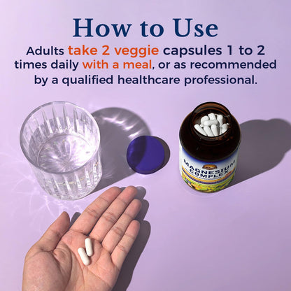 Vitalitown Magnesium Complex | Chelated Easily Absorbed Magnesium Glycinate Citrate Malate | Buffered | 210mg Elemental Mag | Sleep, Nerve, Digestion, Energy | Non-GMO 240 Veg Caps - dailyvitalstore