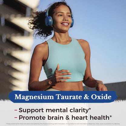 Vitalitown Magnesium Complex Supplement | 300mg Elemental Mag | Magnesium Citrate Glycinate Taurate Malate | Non-GMO, No Gluten, 90 Vegan Magnesio Capsules for Bone Brain Heart - dailyvitalstore