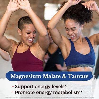 Vitalitown Magnesium Complex Supplement | 300mg Elemental Mag | Magnesium Citrate Glycinate Taurate Malate | Non-GMO, No Gluten, 90 Vegan Magnesio Capsules for Bone Brain Heart - dailyvitalstore