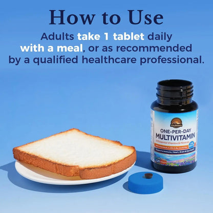 Vitalitown Multivitamin for Women & Men, with Iron, Zinc, Vitamin D3, A, C, B, E, 19 Key Nutrients, One Per Day - dailyvitalstore