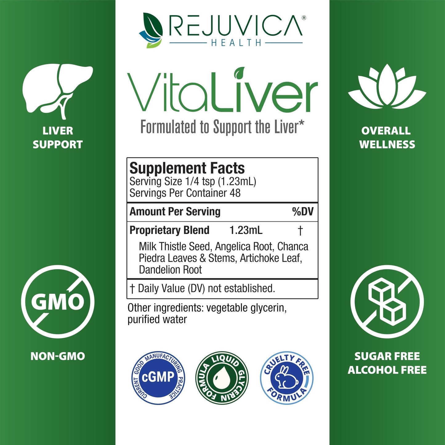 VitaLiver - Liver Health Supplement - Support Liver Cleanse & Detox - Liquid Delivery for Absorption - Milk Thistle, Artichoke, Chanca Piedra, Dandelion & More! - dailyvitalstore